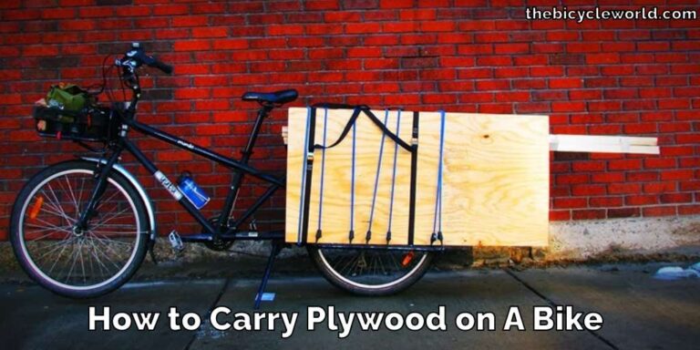 How to Carry Plywood on A Bike