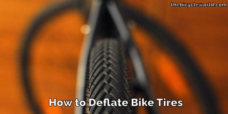 How to Deflate Bike Tires