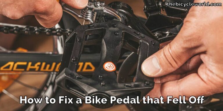 How to Fix a Bike Pedal that Fell Off